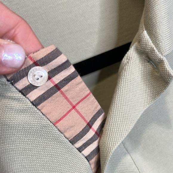 Burberry Nova Check Polo sage green and signature plaid men’s dress shirt - Picture 10 of 15